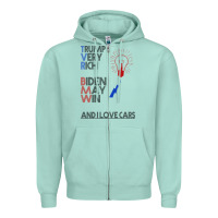 Seafoam trump biden cars Zipper Hoodie - Bettercallsaul