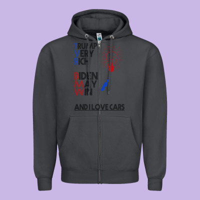 Trump Biden Cars Zipper Hoodie Designed By Bettercallsaul