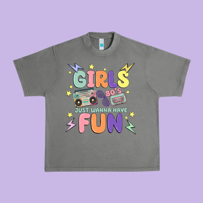 Girls Just Wanna Have Fun Urban Heavy Tee Designed By Maliassmallbusiness