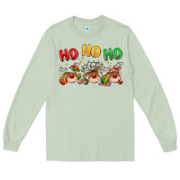 Matcha ho ho ho reindeer Long Sleeve Tee - MaliasSmallBusiness