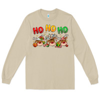 Mushroom ho ho ho reindeer Long Sleeve Tee - MaliasSmallBusiness
