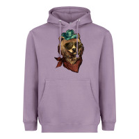 Lavender Bear cowboy bandana glasses Heavyweight Hoodie - HowdyJamesFarm