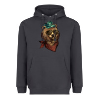 Smoke Bear cowboy bandana glasses Heavyweight Hoodie - HowdyJamesFarm