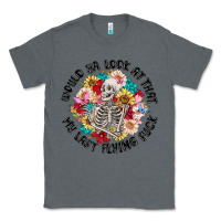 Charcoal Heather would ya look at that my last flying fuck Classic Tee - MaliasSmallBusiness