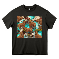 Asphalt astec cowhide highlands cow Heavy Core Tee - BarkalooDesign