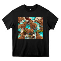 Black astec cowhide highlands cow Heavy Core Tee - BarkalooDesign