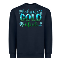 Navy baby its cold outside Heavyweight Sweatshirt - NancyCooperArtShop