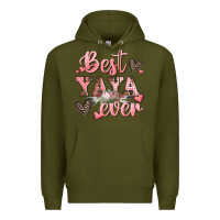 Army Green best yaya ever mother's day Premium Hoodie - CowGirlArtShop