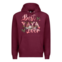 Burgundy best yaya ever mother's day Premium Hoodie - CowGirlArtShop