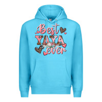 Ocean Blue best yaya ever mother's day Premium Hoodie - CowGirlArtShop