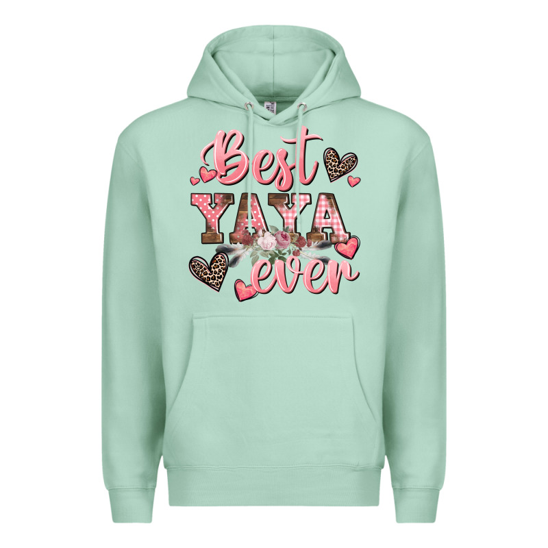 Best Yaya Ever Mother's Day Premium Hoodie by CowGirlArtShop | Teevron
