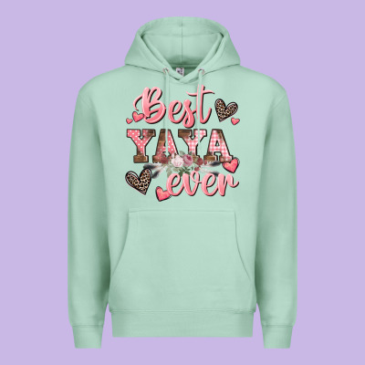 Best Yaya Ever Mother's Day Premium Hoodie Designed By Cowgirlartshop