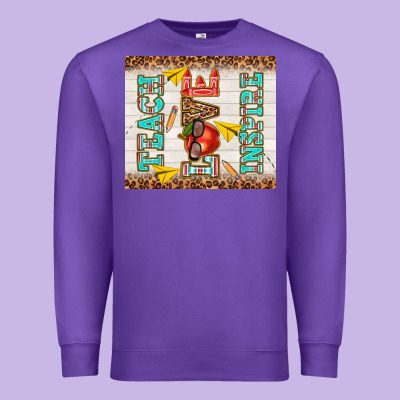 Teach Love Inspire Premium Sweatshirt Designed By Tumblerdesignbyshophia