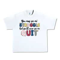 White you may see me struggle Urban Heavy Tee - MaliasSmallBusiness