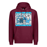 Burgundy let it snow Premium Hoodie - JahusDesignShop
