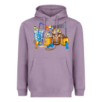 Lavender Volleyball coffee cups Heavyweight Hoodie - HowdyJamesFarm