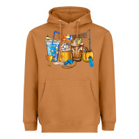 Meerkat Volleyball coffee cups Heavyweight Hoodie - HowdyJamesFarm