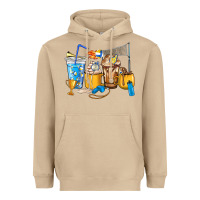 Mushroom Volleyball coffee cups Heavyweight Hoodie - HowdyJamesFarm