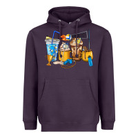 Plum Volleyball coffee cups Heavyweight Hoodie - HowdyJamesFarm