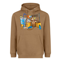 Toasted Coconut Volleyball coffee cups Heavyweight Hoodie - HowdyJamesFarm