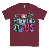 Burgundy 100 mermazing days Classic Tee - MaliasSmallBusiness