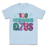Dusty Blue 100 mermazing days Classic Tee - MaliasSmallBusiness