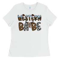 White western babe Ladies Tee - CowhideDigitalArt