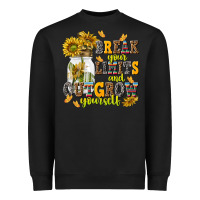 Black break your limits and outgrow yourself Heavyweight Sweatshirt - NancyCooperArtShop