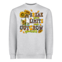 Heather Grey break your limits and outgrow yourself Heavyweight Sweatshirt - NancyCooperArtShop