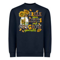Navy break your limits and outgrow yourself Heavyweight Sweatshirt - NancyCooperArtShop