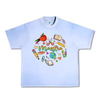Grape Ice maestra teacher heart doodle Urban Heavy Tee - MaliasSmallBusiness