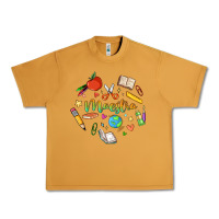 Peanut Butter maestra teacher heart doodle Urban Heavy Tee - MaliasSmallBusiness