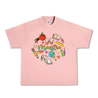 Salmon maestra teacher heart doodle Urban Heavy Tee - MaliasSmallBusiness