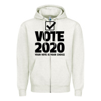 Oatmeal Heather USA 2020 President Trump Biden election Zipper Hoodie - Bettercallsaul