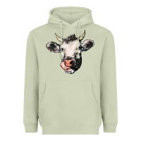 Matcha Cow Heavyweight Hoodie - HowdyJamesFarm