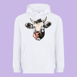 Cow Heavyweight Hoodie Designed By Howdyjamesfarm