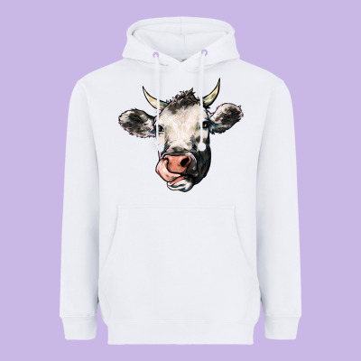 Cow Heavyweight Hoodie Designed By Howdyjamesfarm