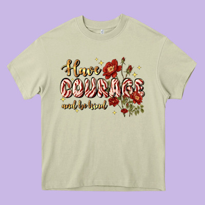 Have Courage And Be Kind Heavy Core Tee Designed By Jahusdesignshop