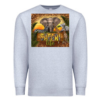 Heather Grey safari life Premium Sweatshirt - TumblerDesignByShophia
