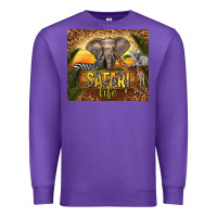 Purple safari life Premium Sweatshirt - TumblerDesignByShophia