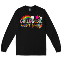 Black childcare life Long Sleeve Tee - NancyCooperArtShop