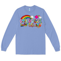 Colony Blue childcare life Long Sleeve Tee - NancyCooperArtShop