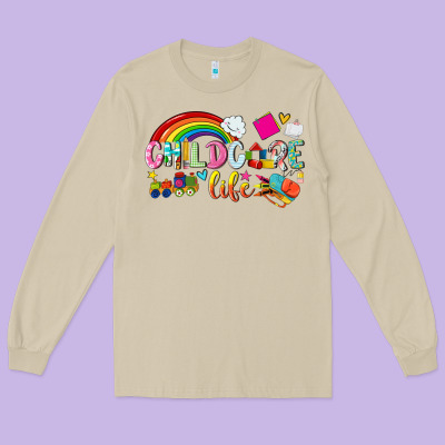 Childcare Life Long Sleeve Tee Designed By Nancycooperartshop