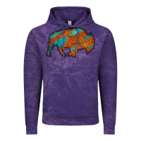 Cloud Purple bison Vintage Hoodie - Jasminsmagicworld