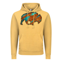 Vintage Mustard bison Vintage Hoodie - Jasminsmagicworld