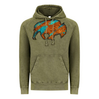 Vintage Olive bison Vintage Hoodie - Jasminsmagicworld