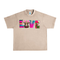 French Oak love with braunvieh cow Urban Heavy Tee - AdoDesignShop