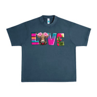 Midnight Navy love with braunvieh cow Urban Heavy Tee - AdoDesignShop
