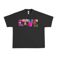 Pigment Black love with braunvieh cow Urban Heavy Tee - AdoDesignShop