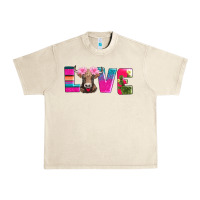 Sandshell love with braunvieh cow Urban Heavy Tee - AdoDesignShop